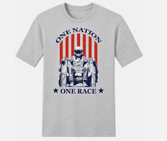 HOT!! One Nation One Race T-Shirt Racing Helmet Graphic Tee