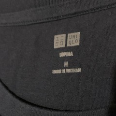 Uniqlo Supima Mens Cotton Crew Neck Short Sleeve T-Shirt Lot 2 M Blue Gray