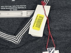 Cremieux Shirt Mens Medium Gray Long Sleeve V-Neck Tagless Tee T-Shirt Jersey