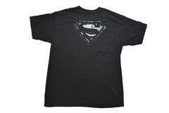 DC Superman Mens Black Logo On Black Shirt New XL