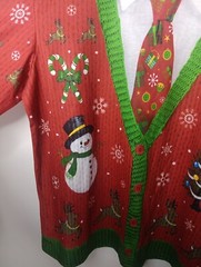 Ugly Christmas 3D All Over Print Long Sleeve T Shirt Men’s Large Snowman NWT