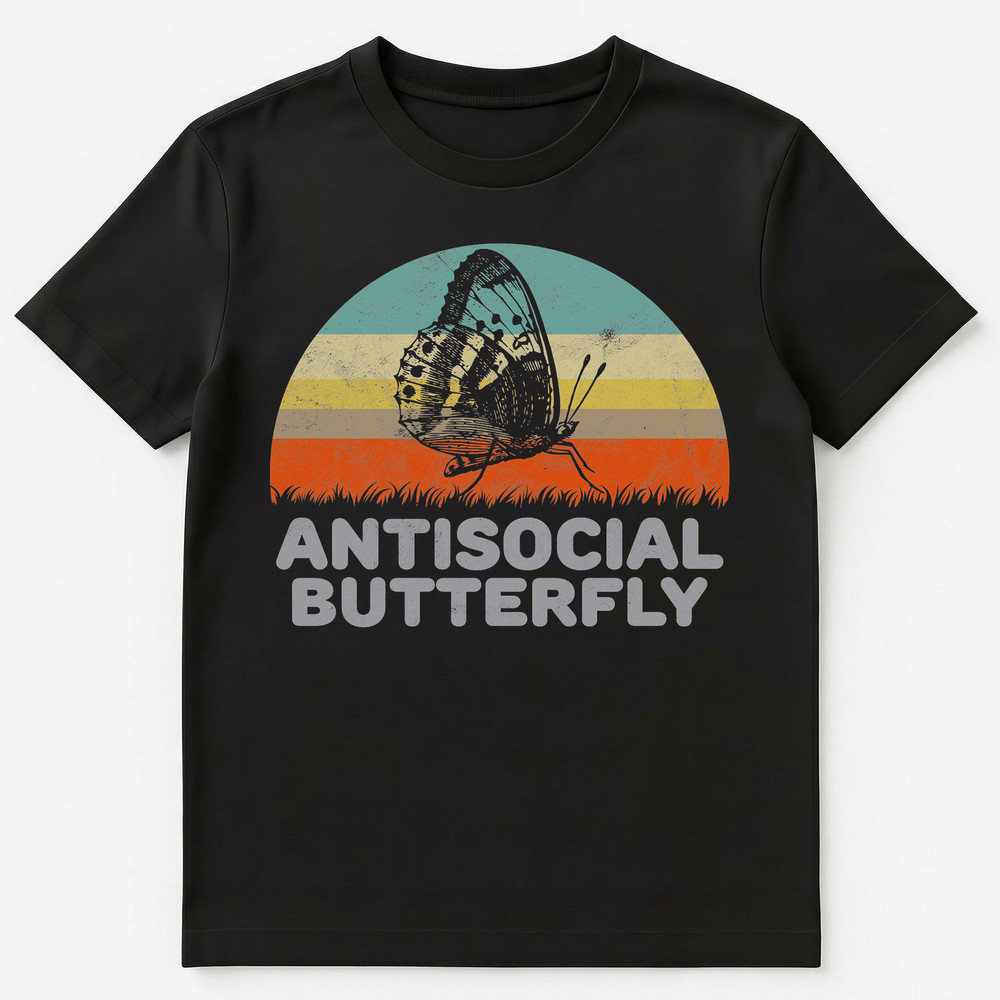 Funny Antisocial Butterfly Unisex T-Shirt