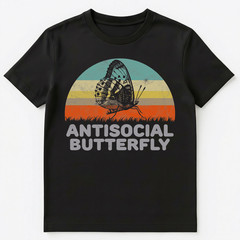 Funny Antisocial Butterfly Unisex T-Shirt