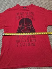 Fifth Sun Star Wars Darth Vader Your Lack of Faith is Disturbing T-shirt Large