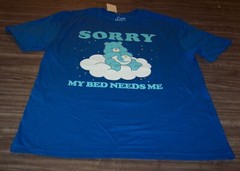 CARE BEARS BEDTIME BEAR My Bed Needs Me T-shirt MENS LARGE NEW Care Bear 80’s
