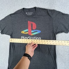 Playstation Classic T Shirt Mens Medium Gray Poly Blend Gamer System