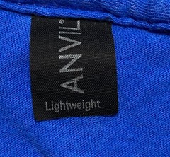 Anvil Lightweight Mens T-Shirt Sz Chest 21.5″ x Length 26.5″ Blue Short Sleeve