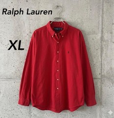 Ralph Lauren BLAKE XL Red Pony Embroidery Button Down Shirt For 14Y+ Japan