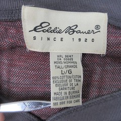Eddie Bauer Henley Lounge Shirt Mens LT Gray Plaid Cotton Cabincore Lodgewear