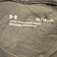 Under Armour Men’s XL Regular Green Loose Crew Neck Long Sleeve Logo T-Shirt