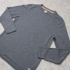 Omni-Wool Shirt‎ Mens 2XL XXL Gray Base Layer Wool Blend Poly Lined Long Sleeve