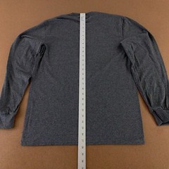 Port & Company Core Cotton Men’s Medium Charcoal Heather Long Sleeve T-Shirt New