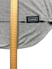 Carré Est 1789 Grey Marle Longline Scoop Tee Men’s Medium Streetwear Curved Hem