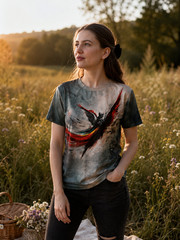 Warrior of Freedom Art T-Shirt by Natalia Savchenko Men’s Women’s Tee Ukraine