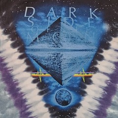Pink Floyd Dark Side of the Moon Tie Dye T-Shirt Liquid Blue Mens M Double Sided