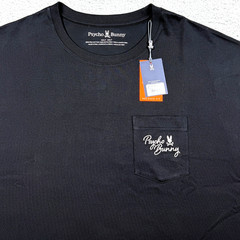 Psycho Bunny T Shirt Mens 4XLT Tall Black Embroidered Logo Pima Cotton Pocket