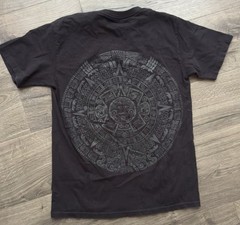 RARE Mayan Aztec Warrior/Calendar T Shirt Sz S 100% Cottton