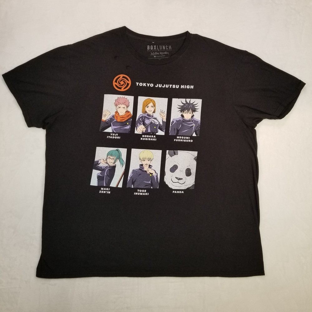 BoxLunch Jujutsu Kaisen Tokyo Jujutsu High Black Graphic T-Shirt Size 2XL Casual