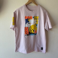 Nike AIR David Bruce Smiley Basketball T-Shirt Mens Medium Pink Loose Fit Tee