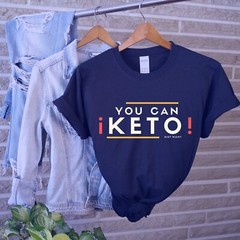 Keto Diet You Can Keto T-Shirt Unisex Graphic Tee Fitness Message XS S M L XL 2X