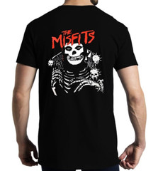 Misfits American Rock Band Men’s Double Design Black T-Shirts (Multiple Designs)