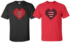 “Jesus Loves You” T-Shirt christian saved born again believer heart god is love