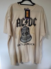 AC/DC – Back In Black – Graphic TShirt Creme XXL 2XL