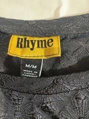 Rhyme Men’s Gray Geometric Crew Neck Short Sleeve T-Shirt, Size M Regular