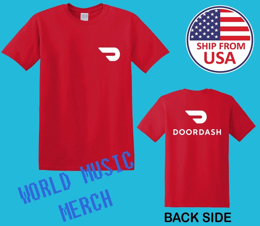 Doordash Food Delivery Men’s Red Size S-5XL