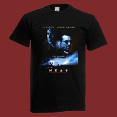 HEAT Retro Action Movie Men’s Black T-Shirt Size S-5XL