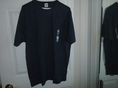 Vintage Old Navy Indigo Blue Yoke T-Shirt Black Size Large NEW