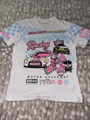 Hello Kitty x Tokyo Speed T Shirt JDM Size XXS All Over Print Graphic RACING