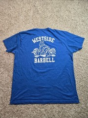 Westside Barbell T Shirt 2XL Mens Blue Short Sleeve Gym Graphic Powerlifting
