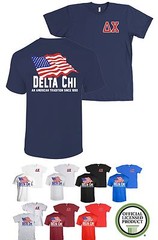 Delta Chi Fraternity Bella+Canvas American Flag USA Shirt