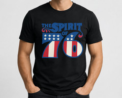 Spirit of 76 T-Shirt | Vintage American Flag Retro Patriotic Graphic Tee