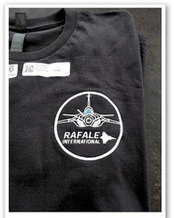 Dassault Rafale Fighter Jet T-Shirt – Embroidered Badge & Jet Views Back Print