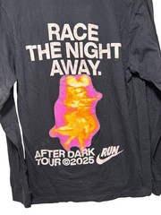 Nike After Dark Run Tour Los Angeles 2025 Graphic Longsleeve T Shirt SZ M Black