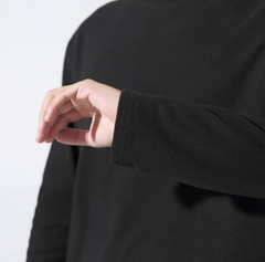 Spring Men Retro Half-Turtleneck Warm Long Sleeve Tee Solid Color T Shirt Tops