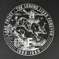 Lane Frost Shirt Men’s Medium Black Legend Lives Forever Graphic Tee Bull Riding