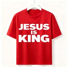 Minimalist Jesus Is King Faith Shirt Unisex Streetwear Basic Cotton Graphic Tee