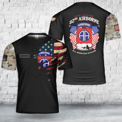 Custom Name US Army 82nd Airborne Paratrooper AOP Shirt 3D shirt full size S-5XL