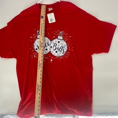 Holiday Ornaments Nice Balls Classic Unisex Crewneck T-shirt Red Size 2XL