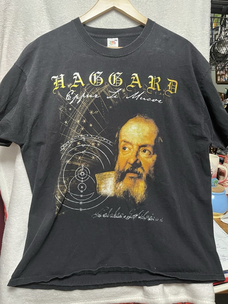 Galileo Galilei T-Shirt Adult 2XL Hemisphere Science Quote Black Italian