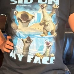 Sid On My Face Meme T-Shirt,Funny Ice Age Shirt,Edgy Meme Graphic Tee,Cursed Mem