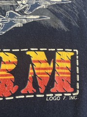 Vintage 90s Desert Storm Gulf War T-Shirt Size XL U.S.A. Eagle F-16 Fighter Jets