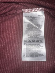 Adidas Men’s Small Dry Fit Maroon Striped Poly Cotton Blend L/S Hoodie T-shirt