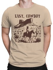 Easy Cowboy Western Desert Art Men’s T-shirt