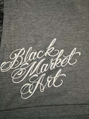 Black Market Art Co. Med. Vintage,Biker, motorcycle, low brow art. Tattoo EUC