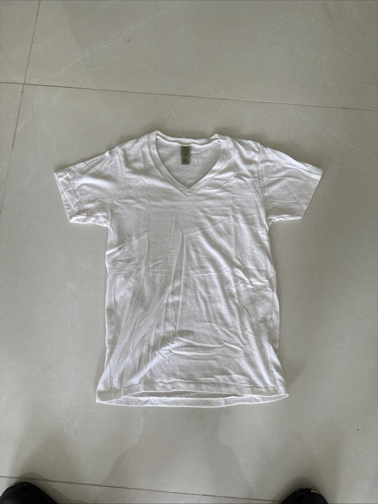 Alternative Earth T Shirt S Stretch Poly Cotton Rayon White