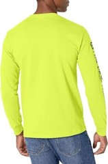 Lifted Research Group LRG Mens Strong Branches L/S Safety Green Shirt NWT Small